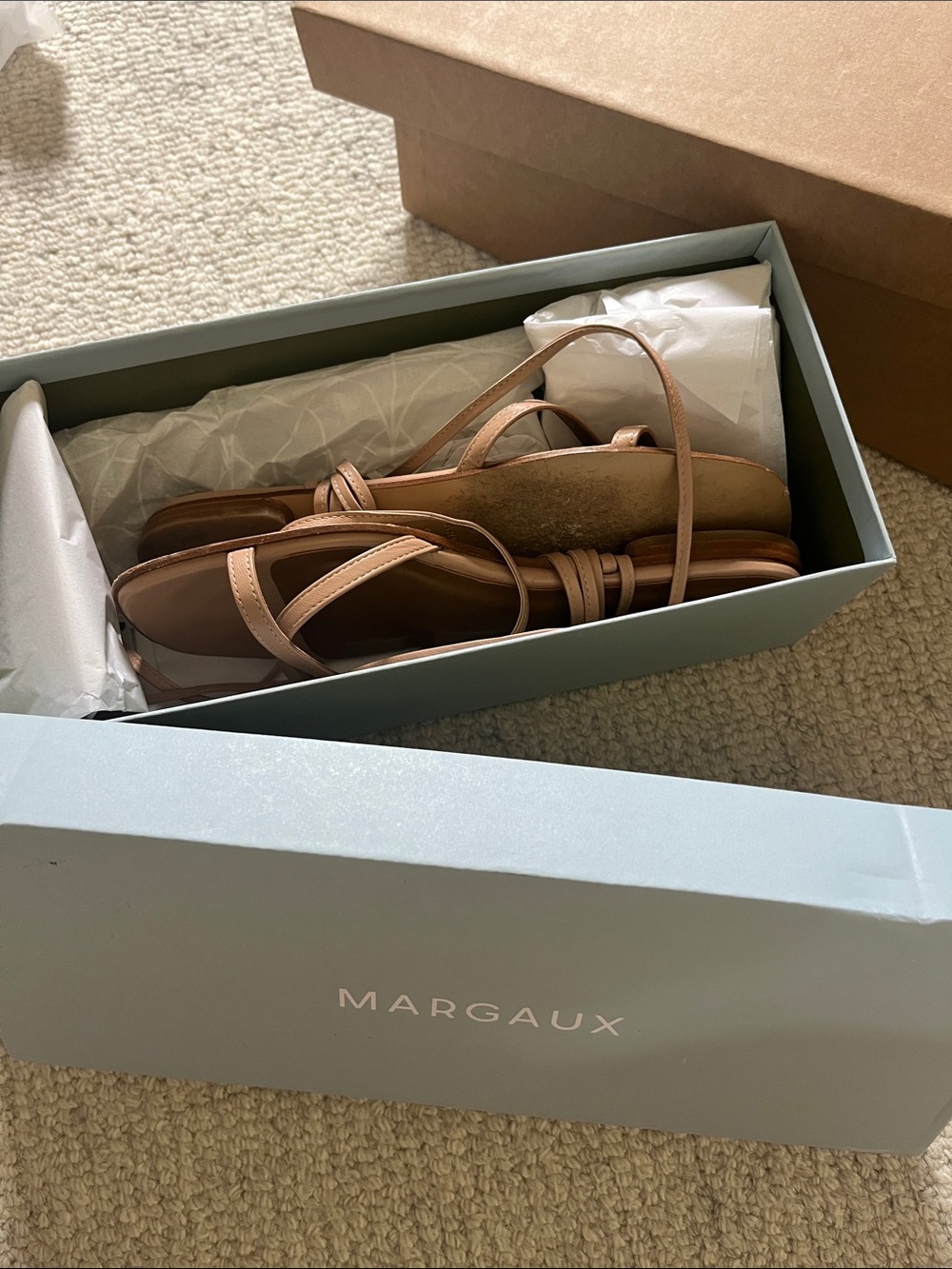 Margaux the Wrap Sandal Rose Nappa Sz 7